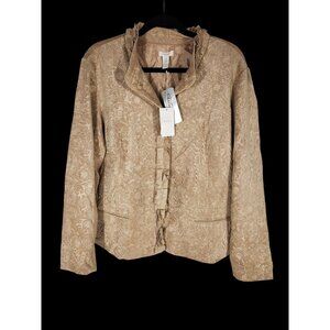 NWT Chicos Womens Burnout Jacket Old Money Travel Fairycore Romantic  3/16